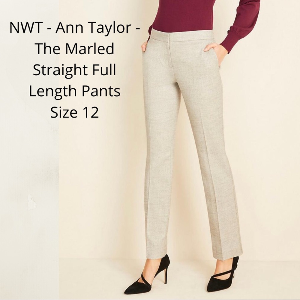 NWT - Ann Taylor Straight Fit Marled 31” Pants 12